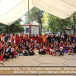 Ofrecen PyPU, CAPIES y Centro Universitario “Seña Garza” actividades lúdicas a infantes para celebrar el Día de Muertos.