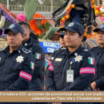 Fortalece SSC acciones de proximidad social con tradicional entrega de calaverita en Tlaxcala y Chiautempan.