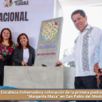 Encabeza Gobernadora colocación de la primera piedra del bachillerato “Margarita Maza” en San Pablo del Monte.