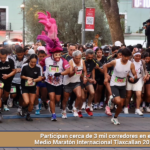 Participan cerca de 3 mil corredores en el Medio Maratón Internacional Tlaxcallan 2026.