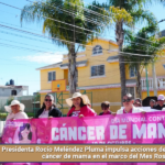 Presidenta Rocío Meléndez Pluma impulsa acciones de prevención del cáncer de mama en el marco del Mes Rosa.
