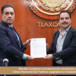 Recibe Congreso constancia de conclusión del Censo Nacional de Poderes Legislativos Estatales 2026.