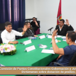 Comisión de Puntos Constitucionales Gobernación y Justicia, avanza en Dictámenes sobre donación de predios.