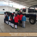 Blanca Angulo acerca acciones de prevención y seguridad a niñas y niños de Chiautempan.