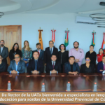 Da Rector de la UATx bienvenida a especialista en lenguaje de señas y educación para sordos de la Universidad Provincial de Córdoba, Argentina.