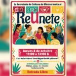 Este jueves 8 de octubre inicia “Reúnete” en la Casa de la Cultura de la capital con actividades gratuitas.