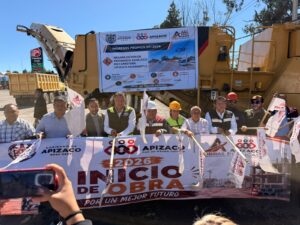 Apizaco inicia rehabilitación de la carretera a Huamantla y entrega obras de pavimentación.