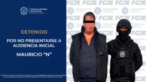 Cumplimenta FGJE orden de aprehensión por no presentarse a audiencia inicial.