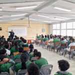 Ayuntamiento de Tlaxcala promueve la cultura de autocuidado en la secundaria Gabino Palma.